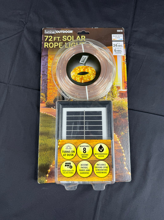 Luminar Outdoor 72 FT. Solar rope-light