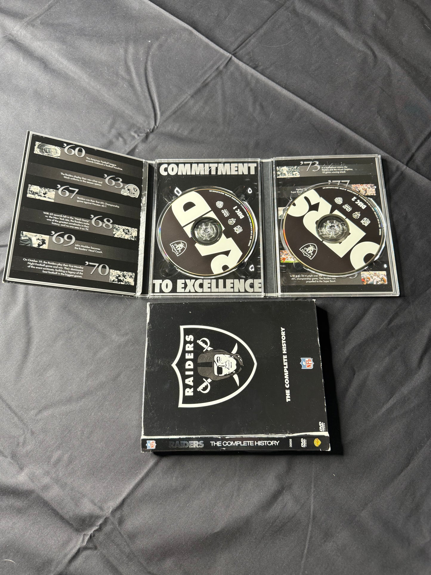 Oakland Raiders DVD complete history set